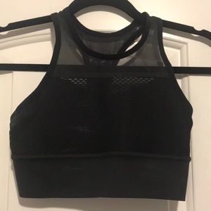New Balance mesh black sports bra
